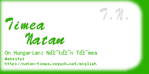 timea natan business card